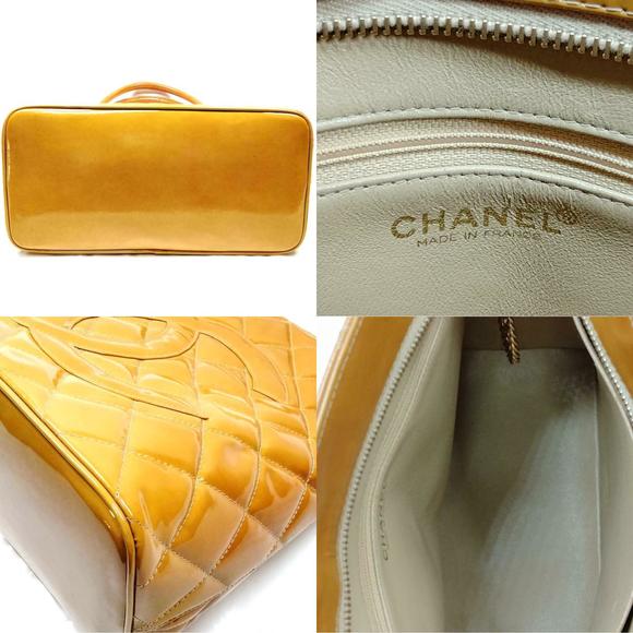 Auth Chanel Hand Bag Enamel Yellow #26809C46 - Picture 12 of 15